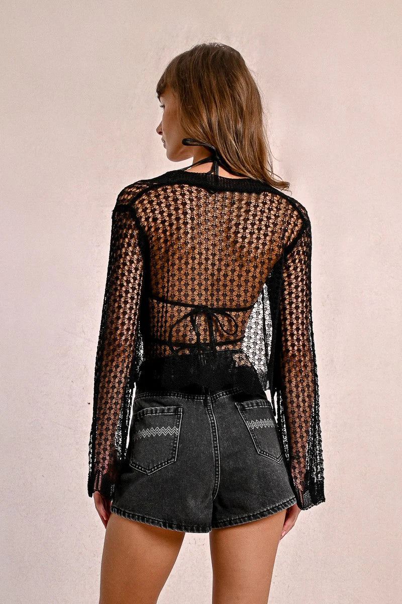 EVE OPEN KNIT BOLERO