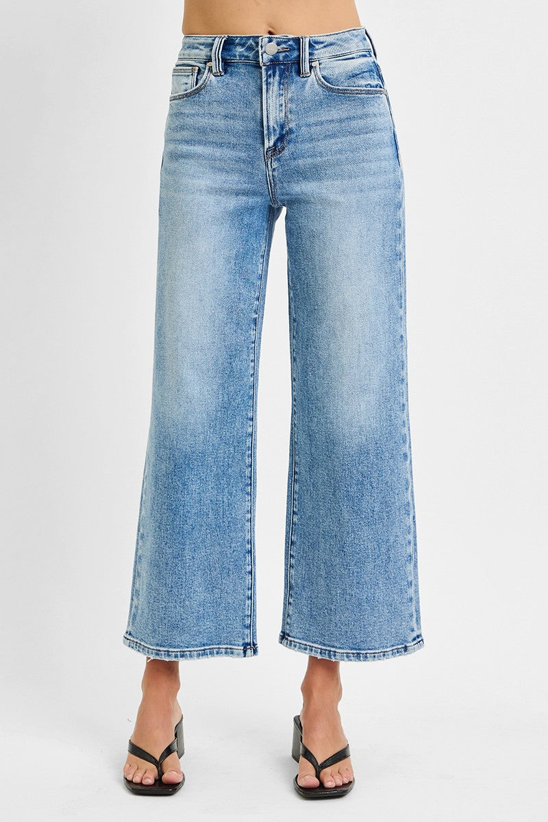 BELLE HIGH RISE CROP WIDE JEANS