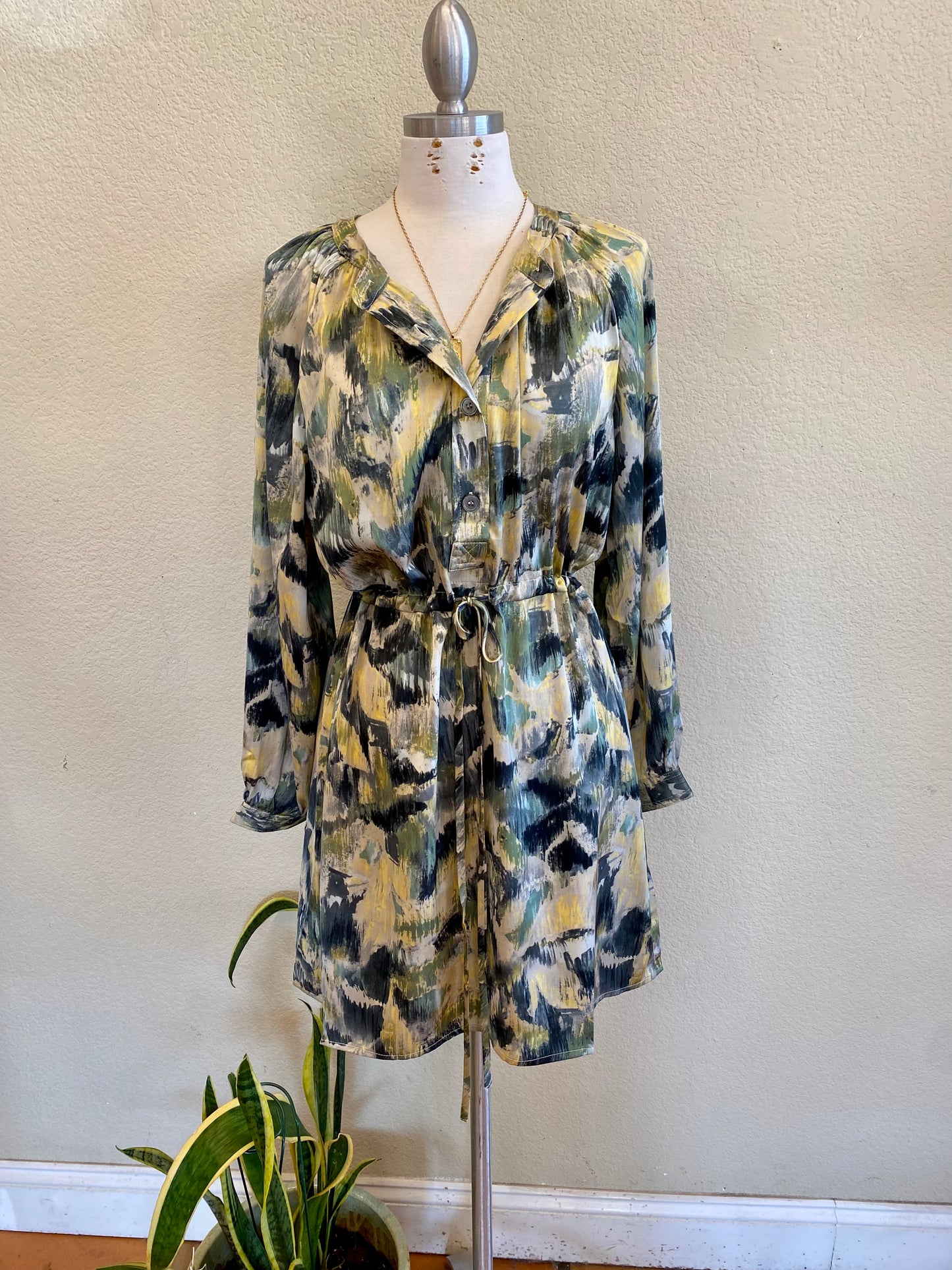 TRISH ABSTRACT PRINTED DRESS