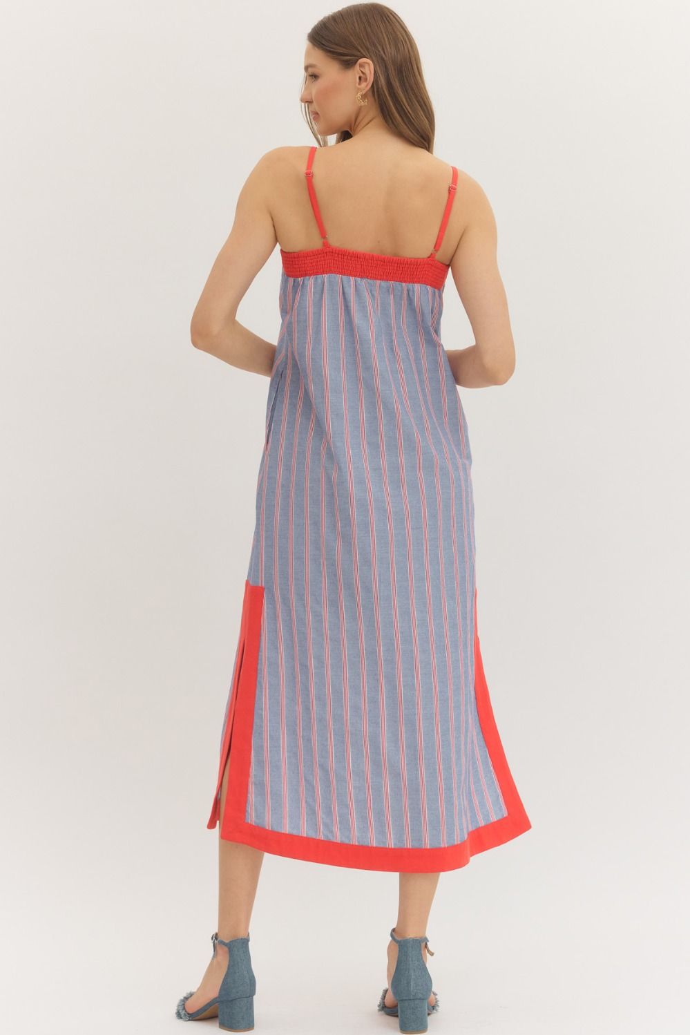 MAE CHAMBRAY STRIPED DRESS