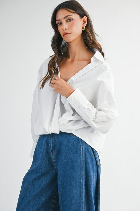 LESLIE TWIST FRONT SHIRT