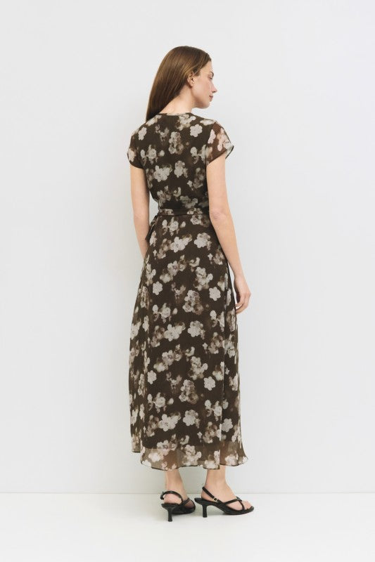 VERONICA FLORAL WRAP DRESS