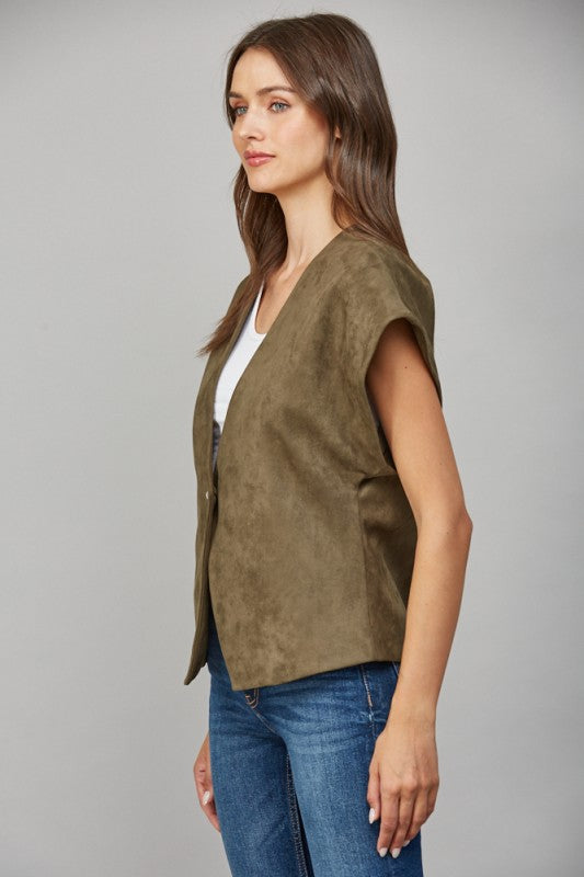 SLOANE FAUX SUEDE VEST