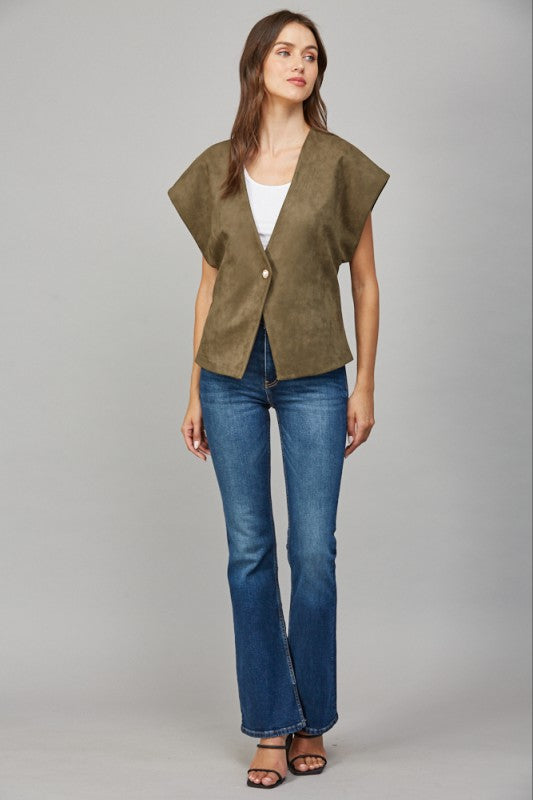 SLOANE FAUX SUEDE VEST