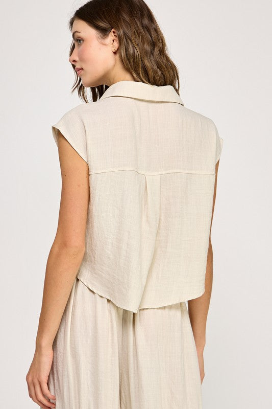 JUNE CAP SLEEVE SHIRT
