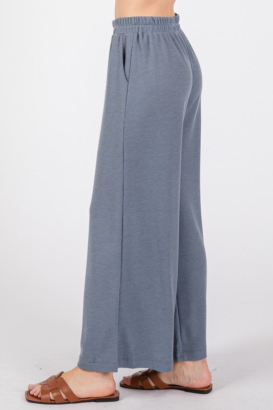 BELINDA WAFFLE KNIT PANTS