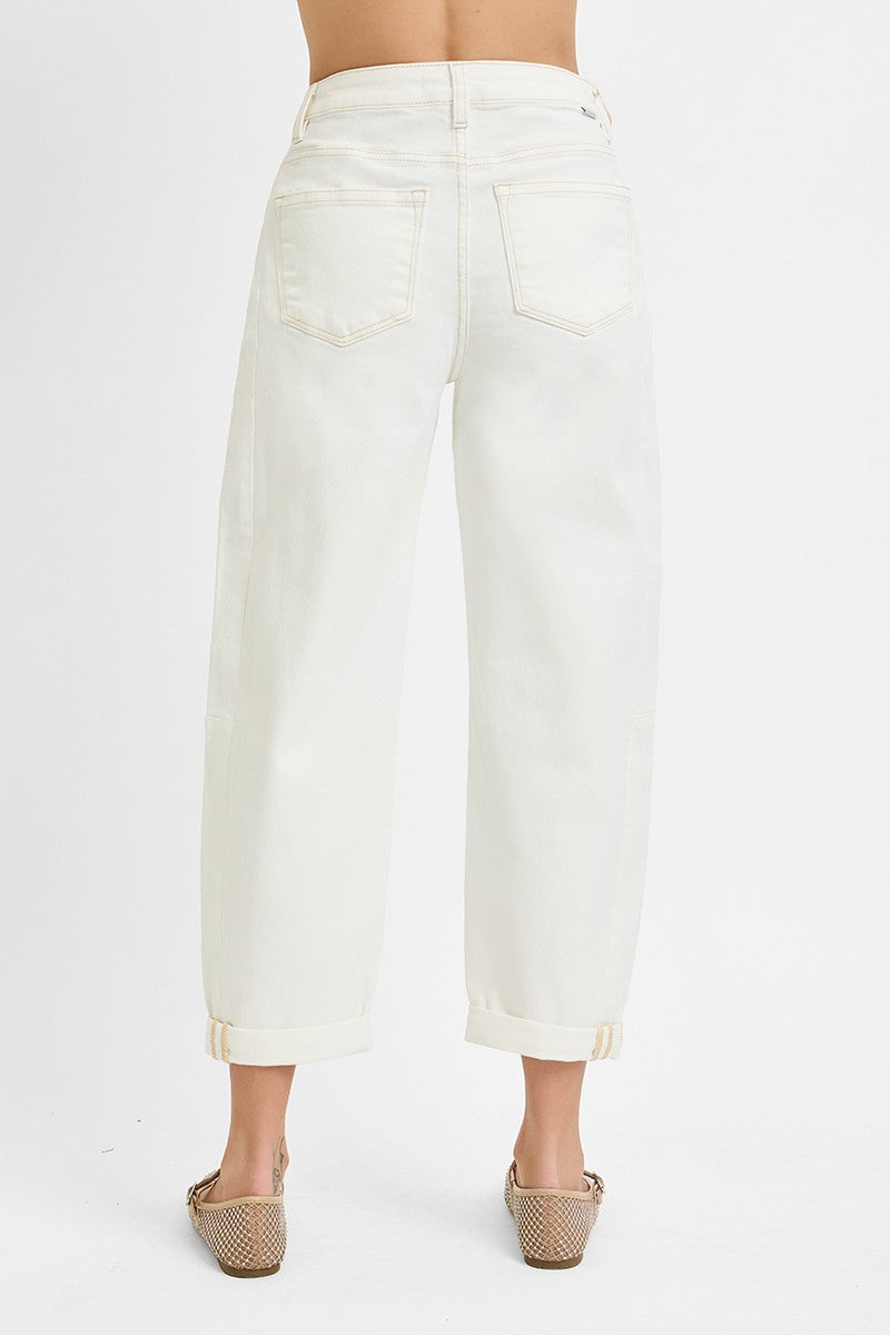 PEARL HIGH RISE BARREL JEANS