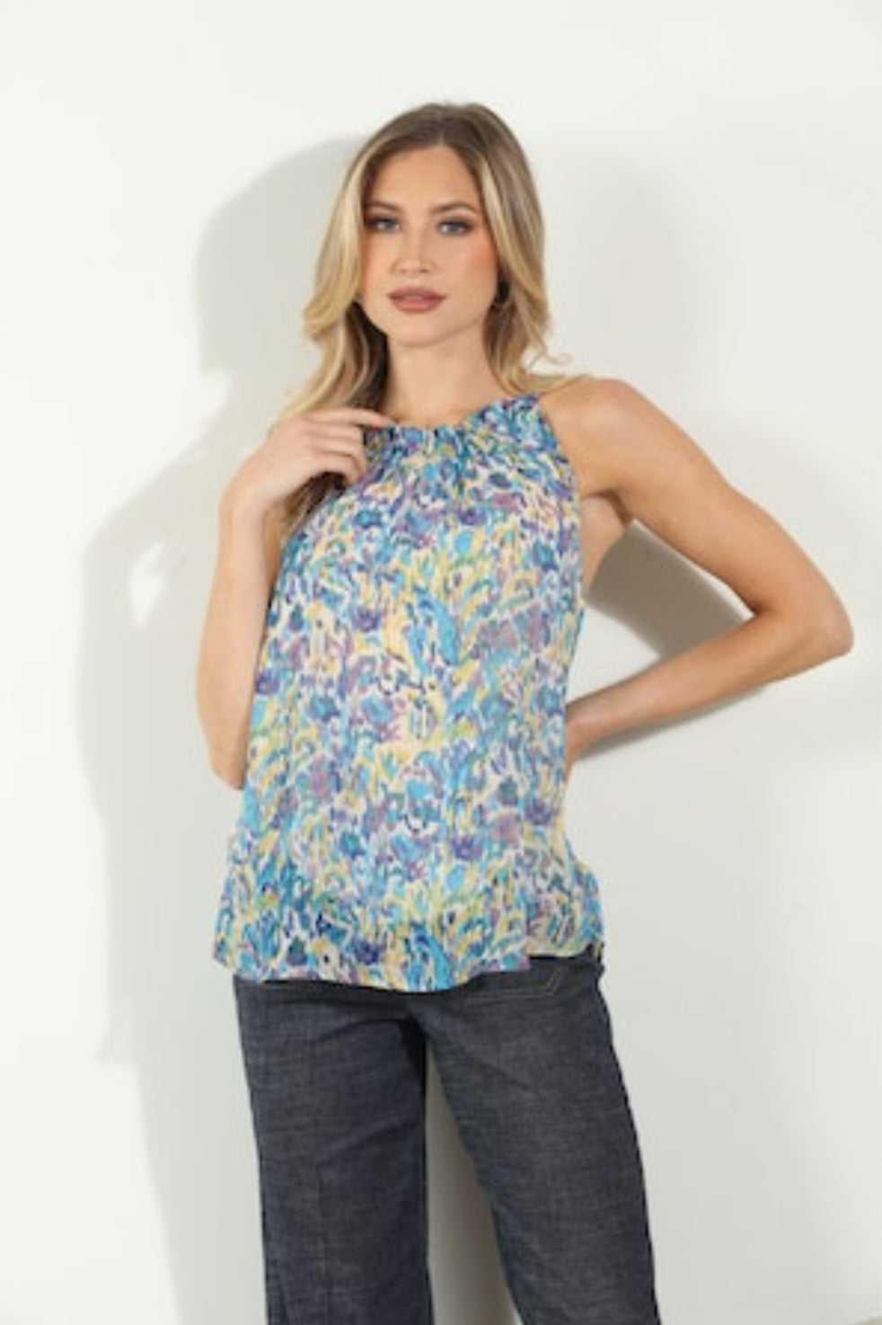 CARLA CHIFFON HALTER TOP