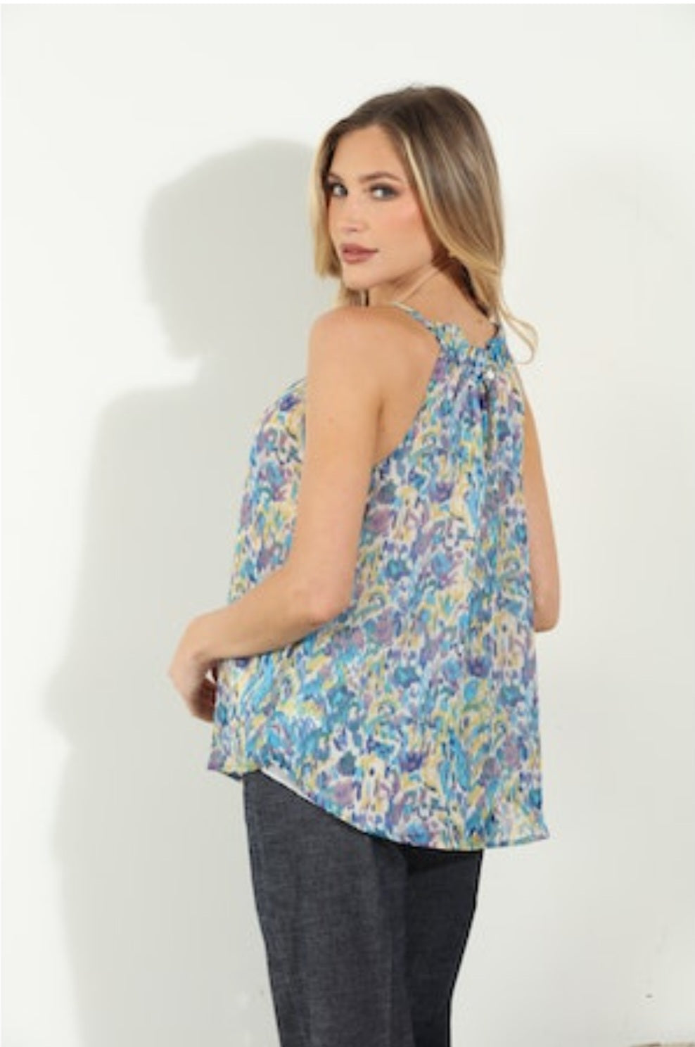 CARLA CHIFFON HALTER TOP