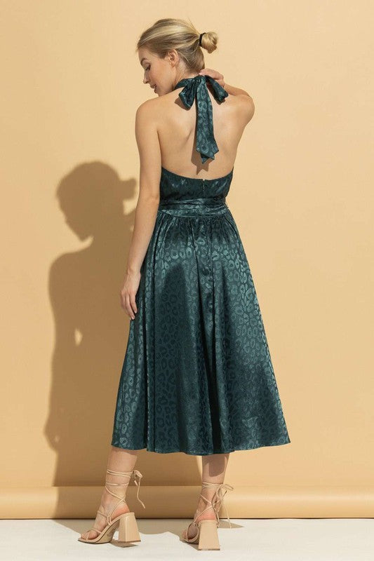 JOSEPHINE HALTER MIDI DRESS