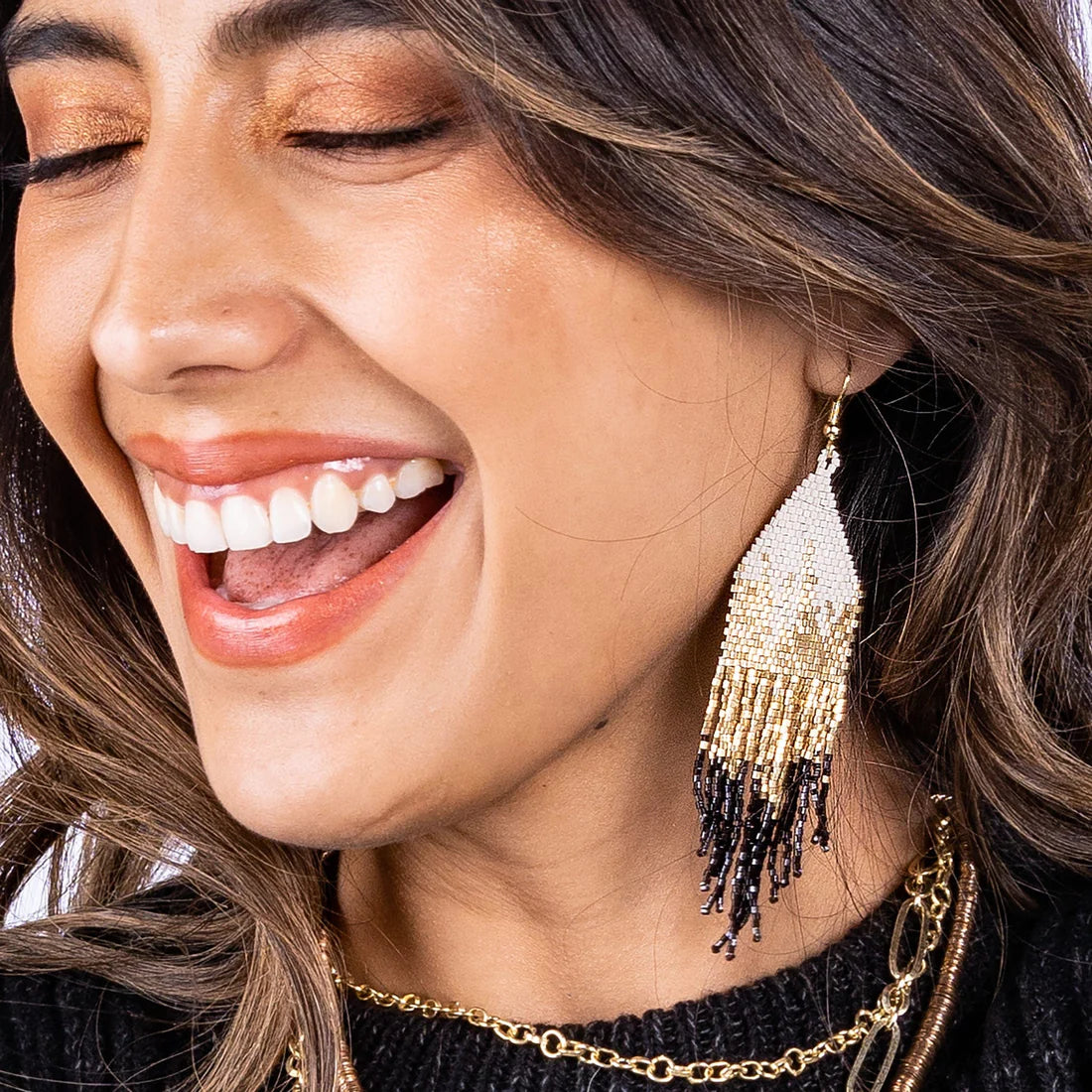 CLAIRE OMBRE BEADED EARRINGS