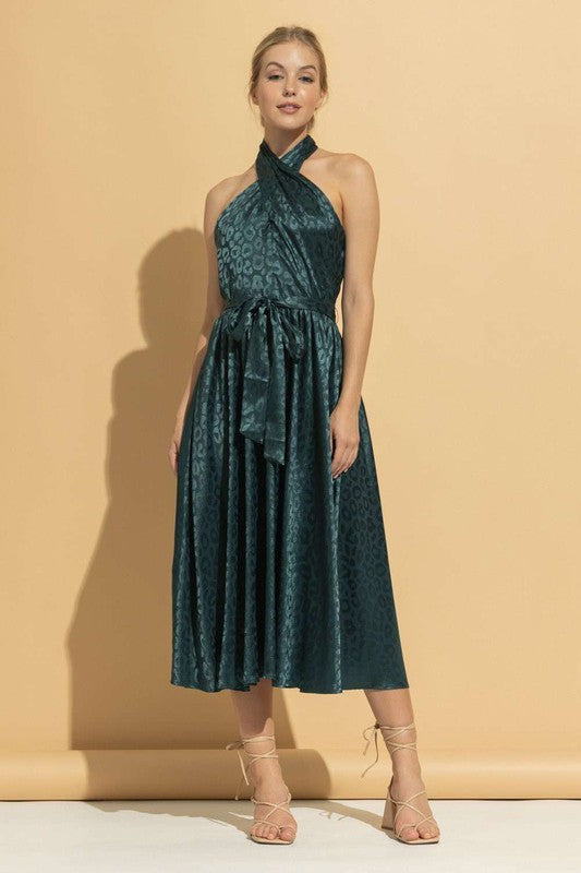 JOSEPHINE HALTER MIDI DRESS