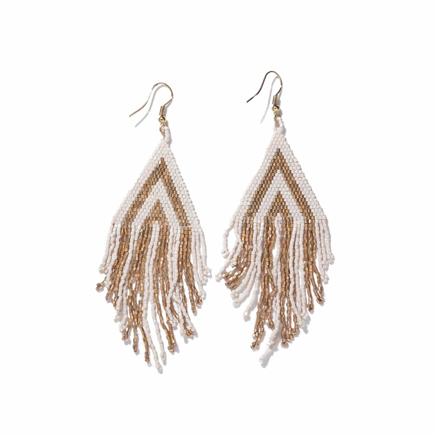 HALEY STACKED TRIANGLE BEADED EARRINGS
