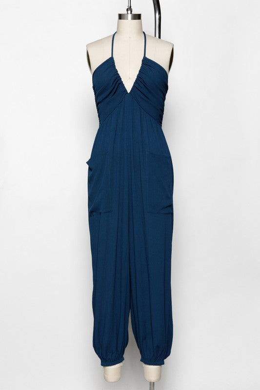 KENDALL HALTER JUMPSUIT