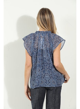 PAIGE FLUTTER SLEEVE TOP