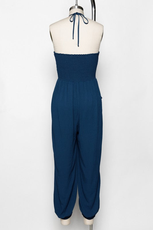 KENDALL HALTER JUMPSUIT