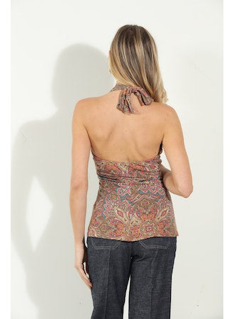 JILLIAN PRINTED HALTER