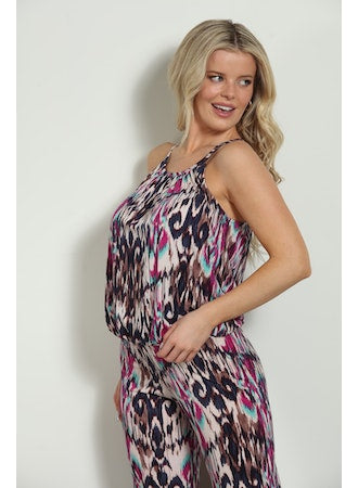 GLENDA SLEEVELESS PRINTED TOP