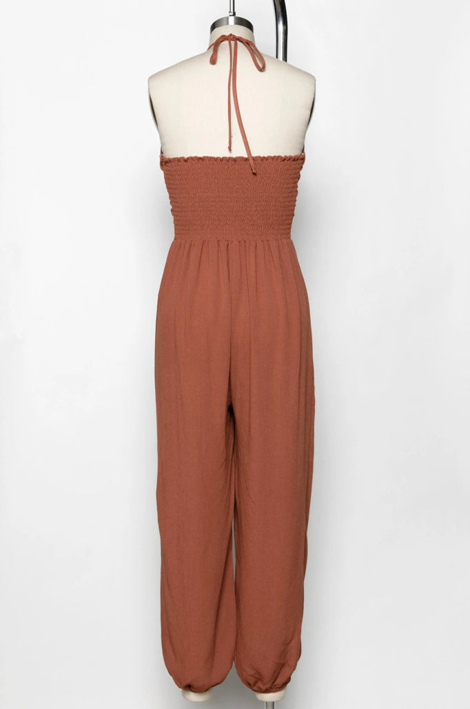KENDALL HALTER JUMPSUIT