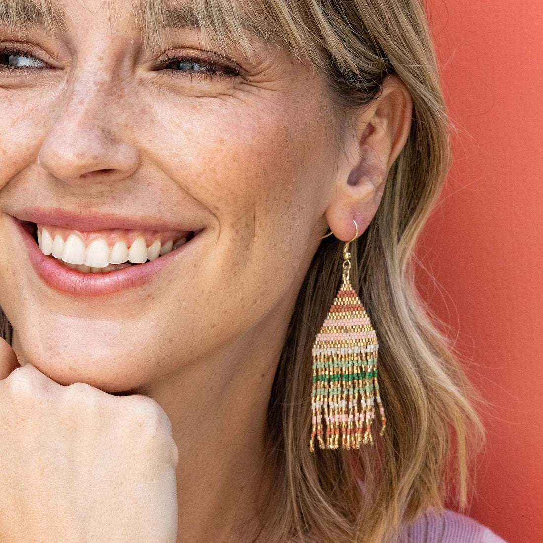 LEXIE HORIZONTALBEADED EARRINGS