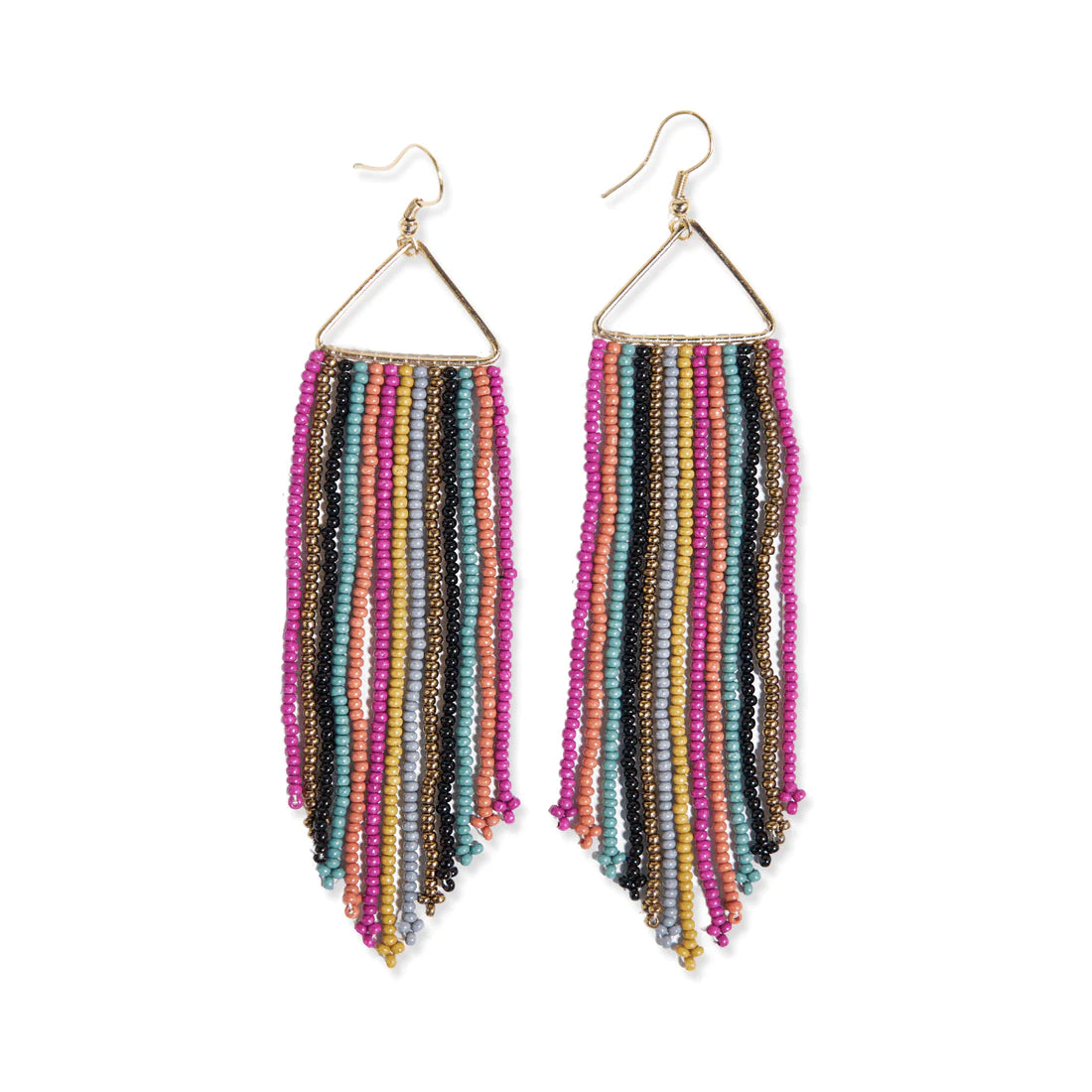 EMILIE VERTICAL STRIPE BEADED EARRINGS