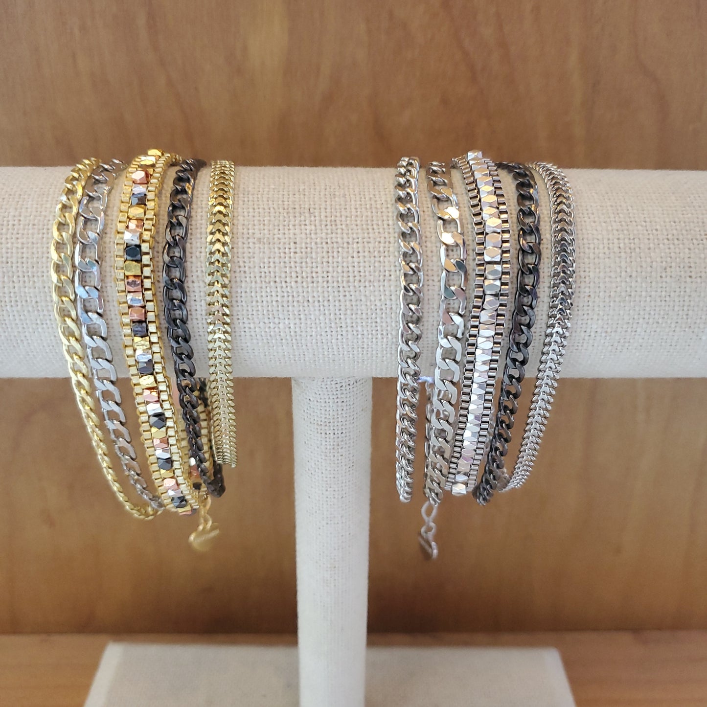 LAYERED CHAIN WRAP BRACELET