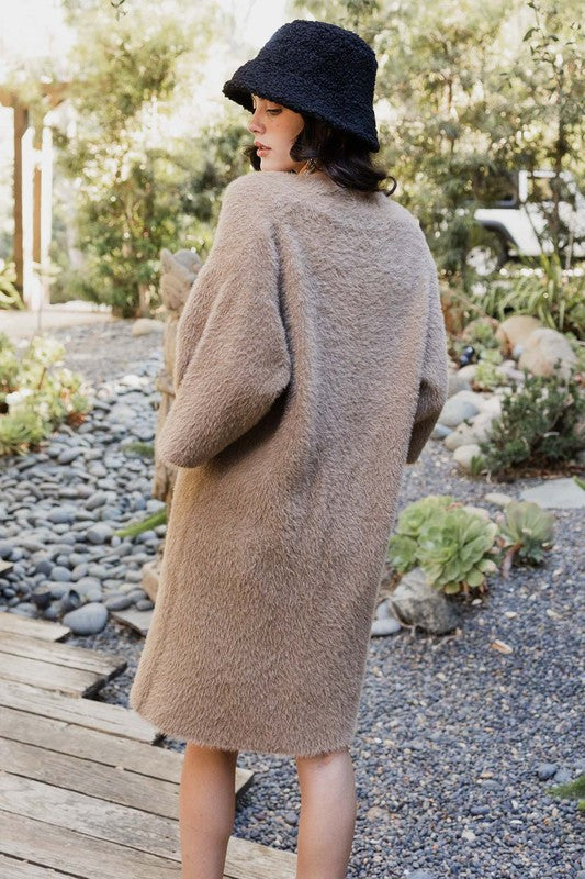 MANDY FAUX MOHAIR CARDIGAN