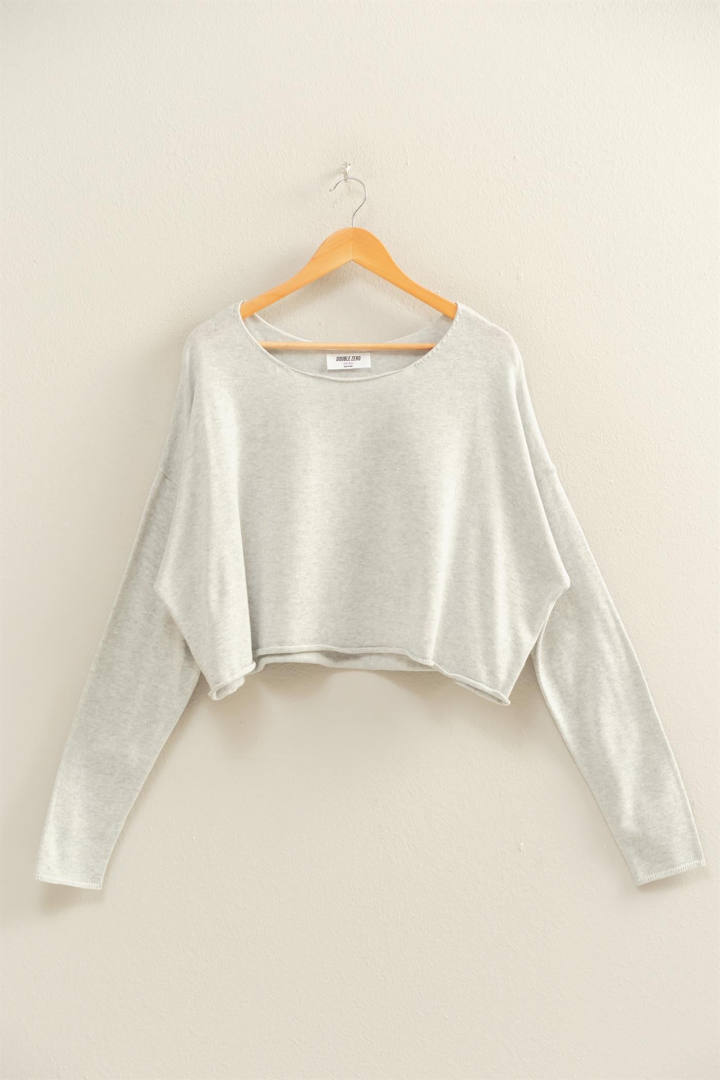 RIVER CROPPED KNIT SWEATER