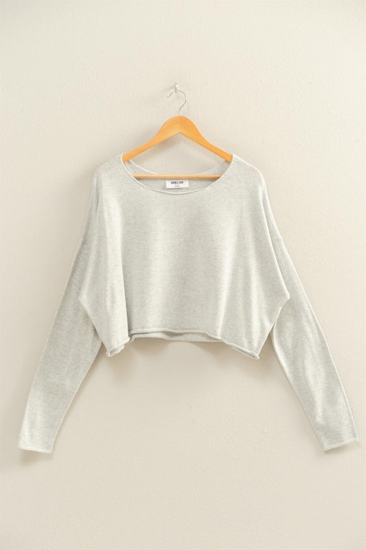 RIVER CROPPED KNIT SWEATER