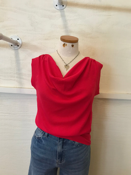 LACEY COWL NECK TOP