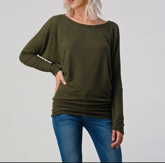 CATHY ROUN NECK TOP