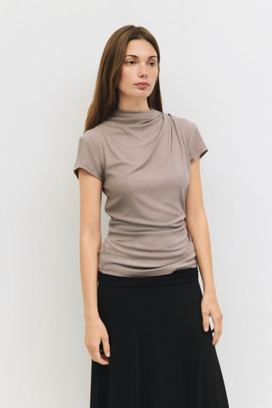 CAROLYN MOCK NECK TOP