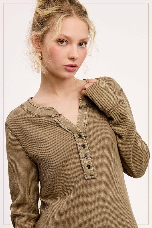 ERIKA WAFFLE KNIT TOP