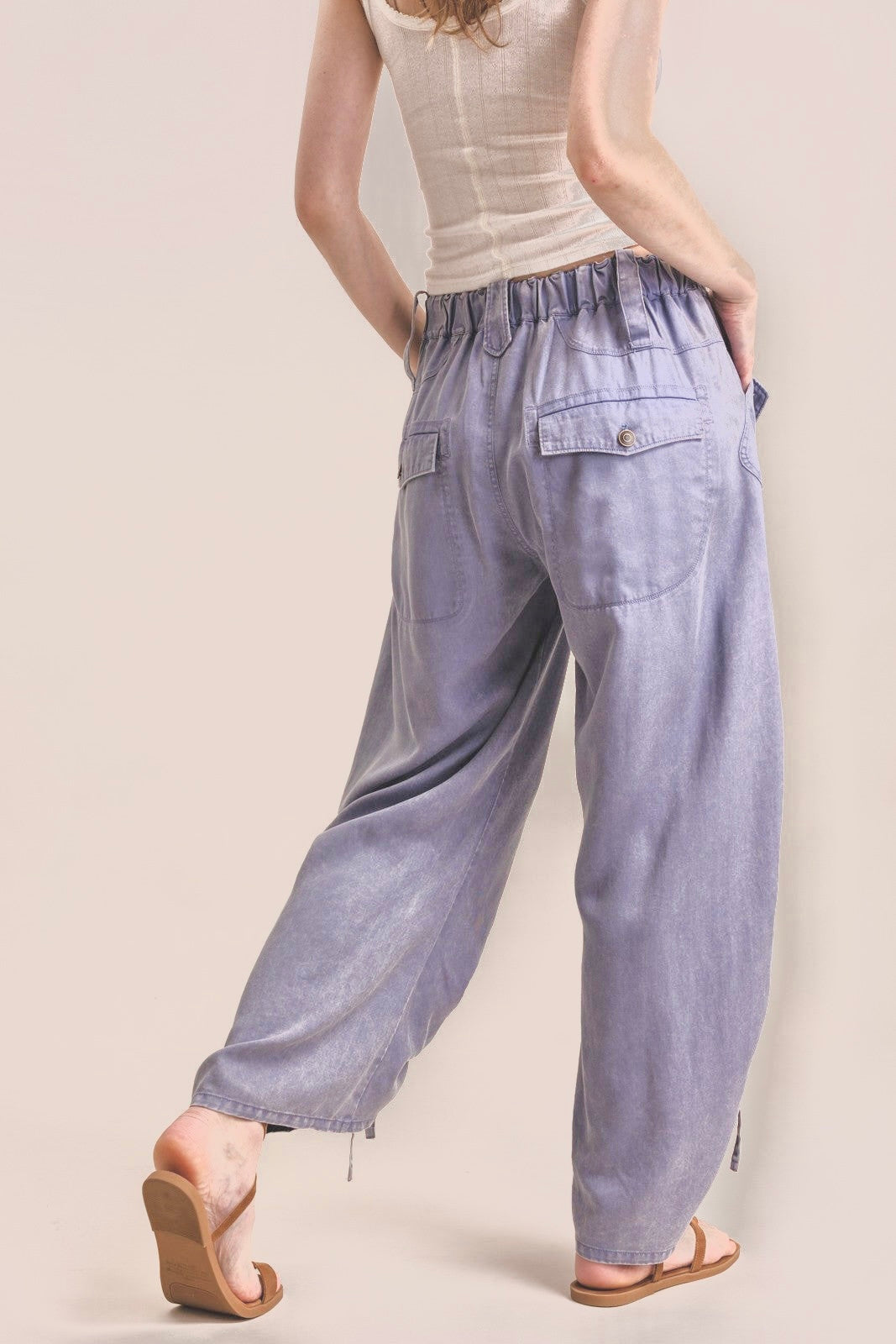 TALIA RUCHED CARGO PANTS