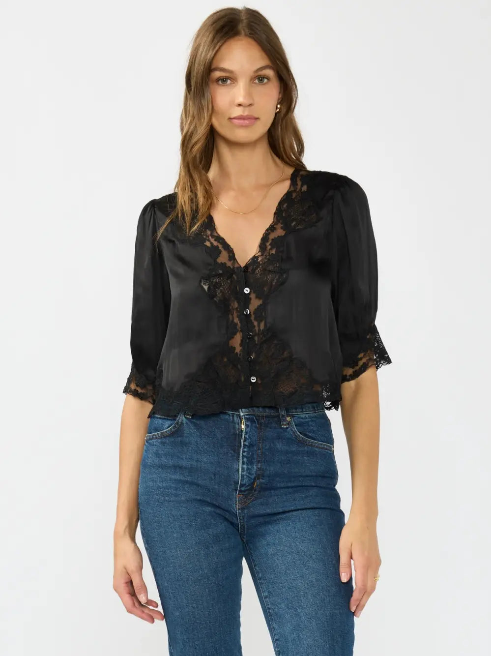 RINA LACE TRIM TOP