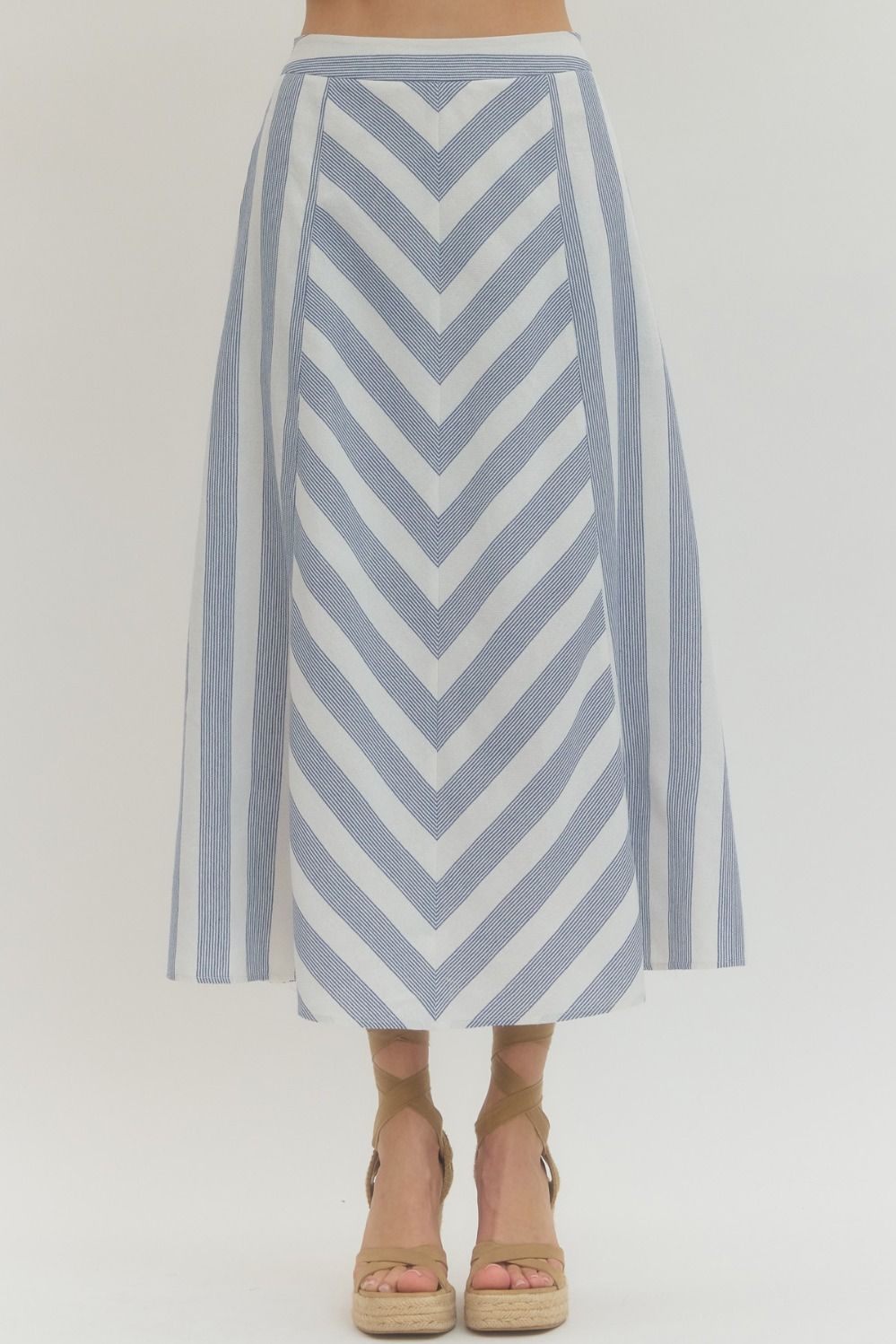 BRIDGET CHEVRON PRINT SKIRT