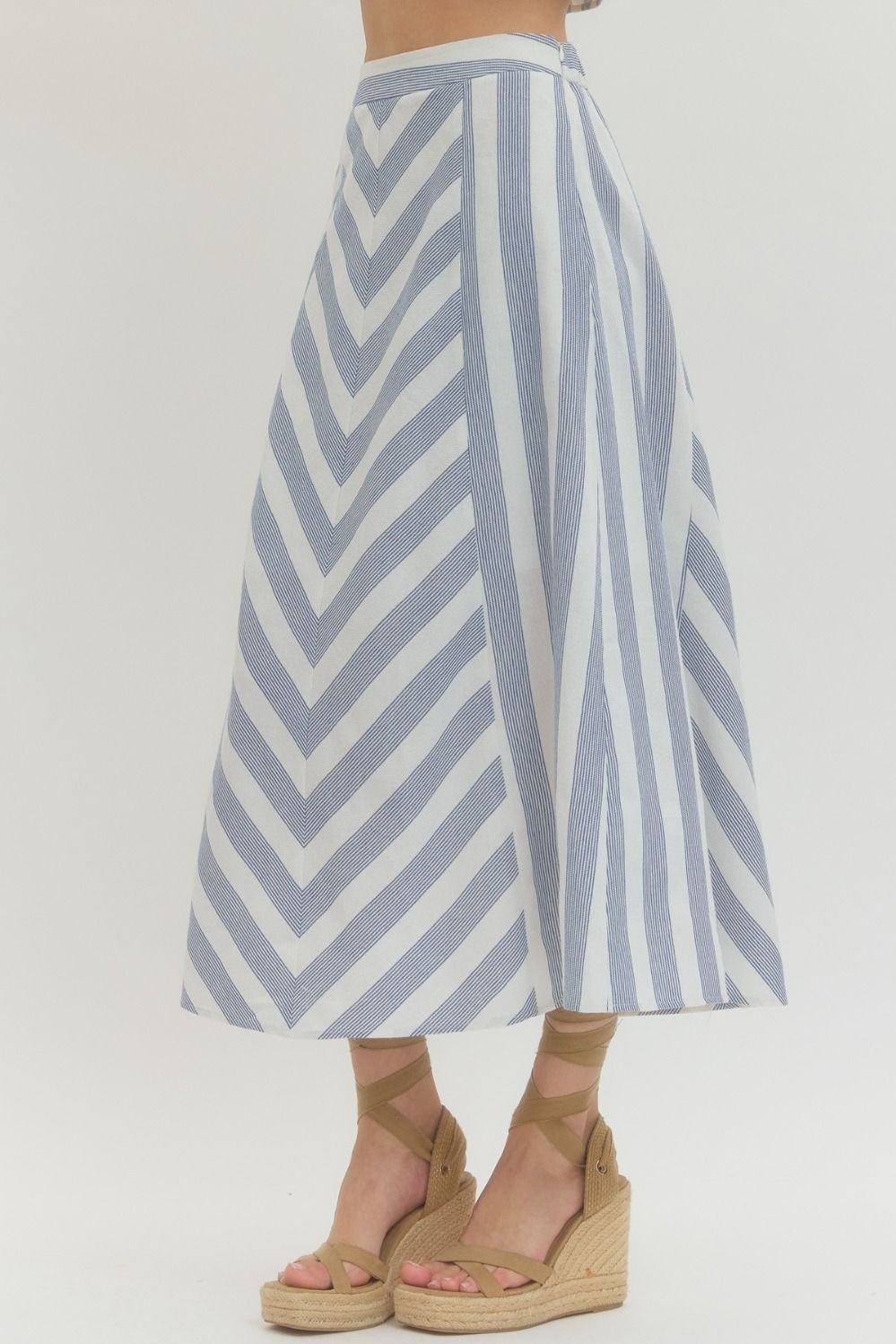 BRIDGET CHEVRON PRINT SKIRT