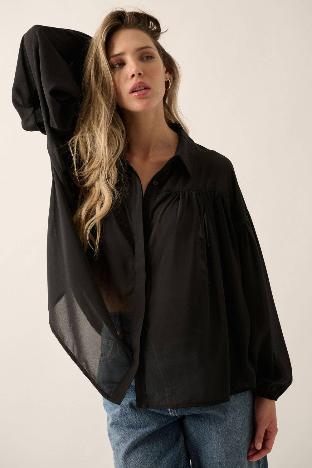 AUTUMN SHEER BLOUSE