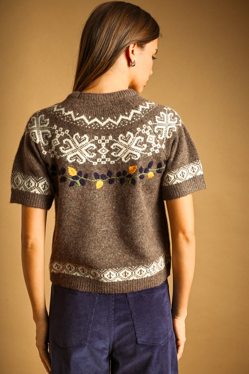 QUINN EMBROIDERED SWEATER TOP