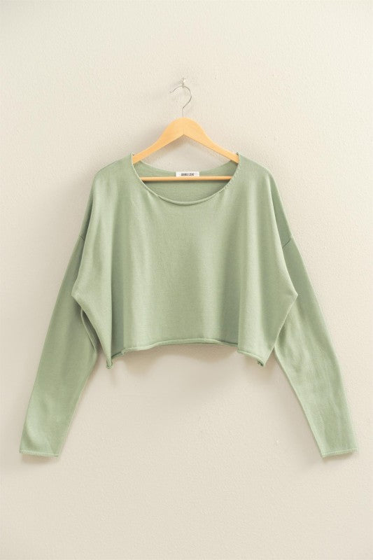 RIVER CROPPED KNIT SWEATER