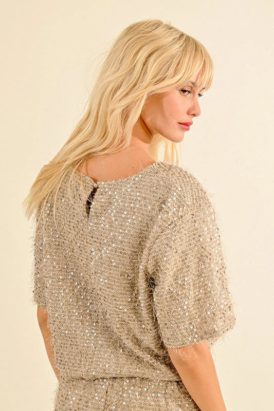 BLAKE SEQUINS KNIT TOP