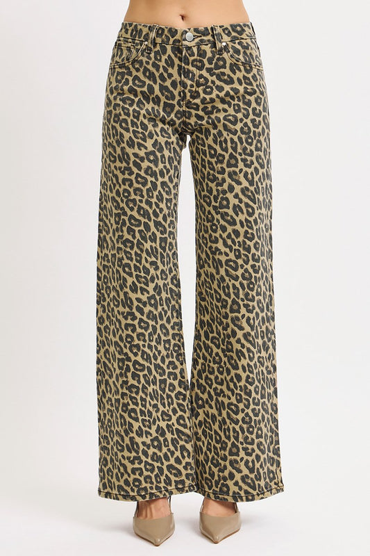 CANDICE LEOPARD PRINTED DENIM