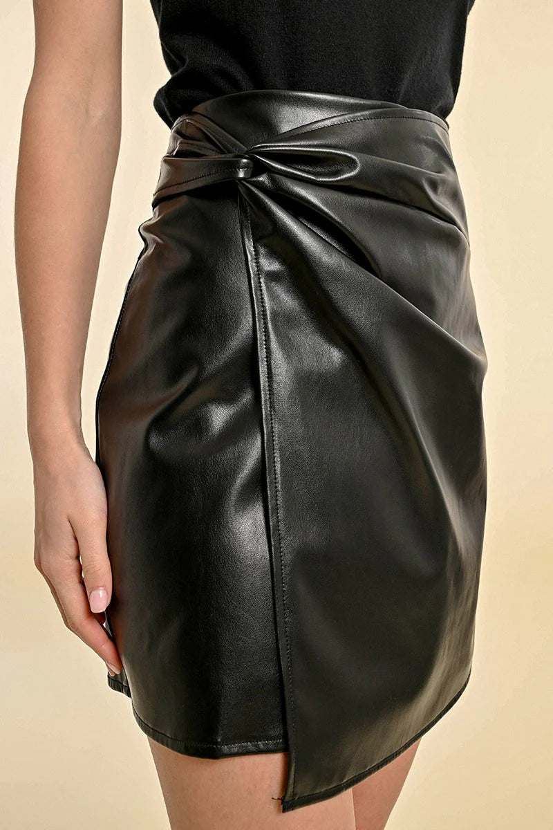 AURORA VEGAN LEATHER SKIRT