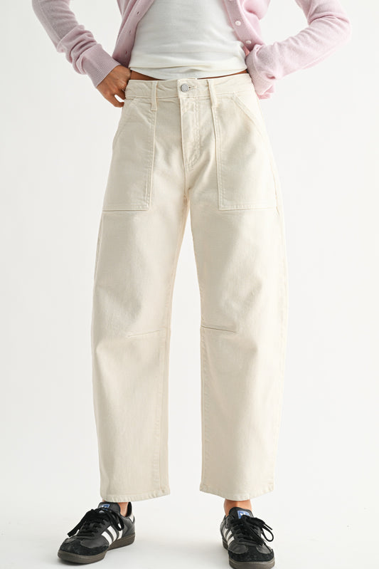 HANNAH UTILITY BARREL DENIM