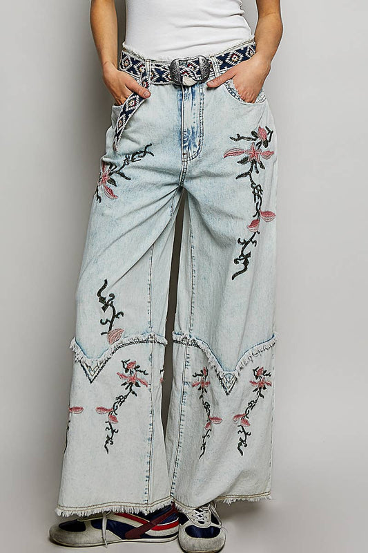 JOLENE EMBROIDERED DENIM