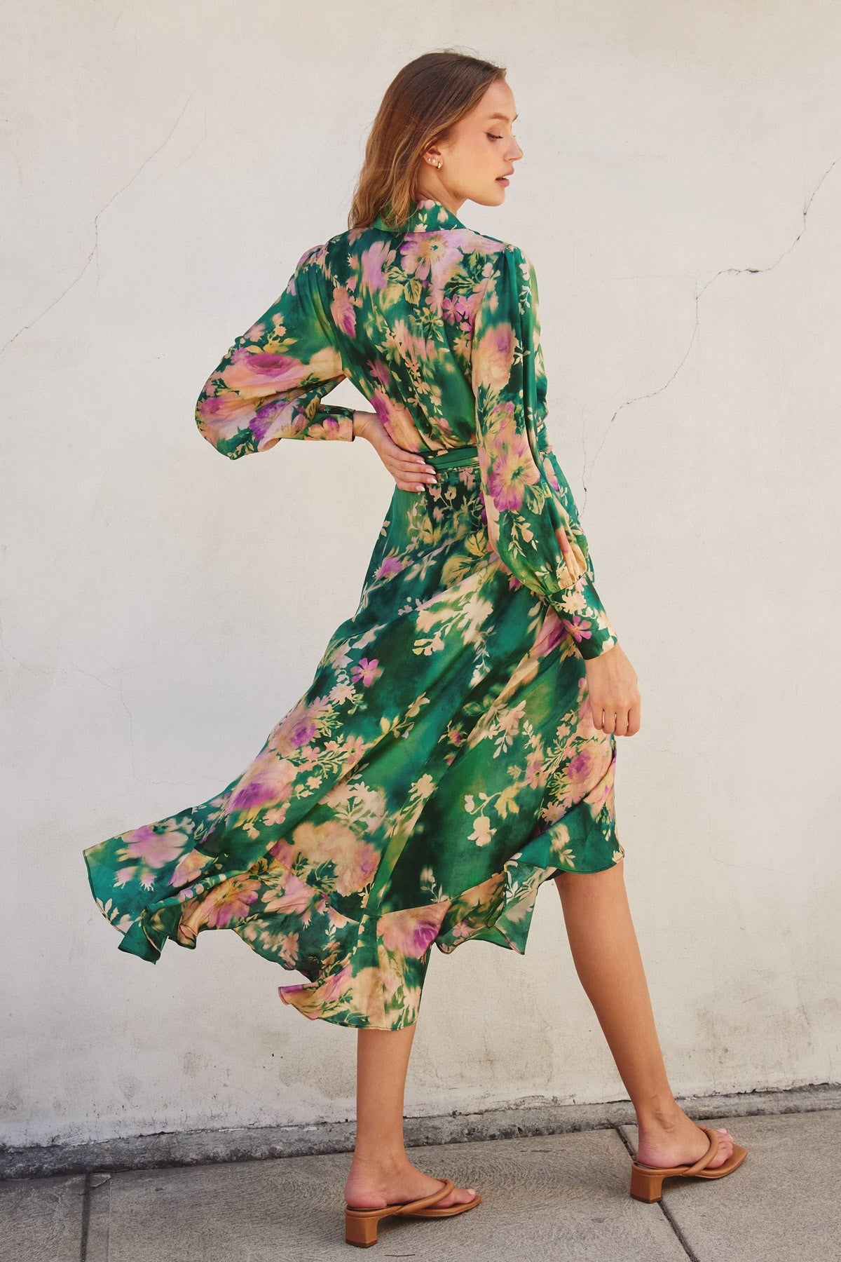 OLIVIA FLORAL WRAP DRESS