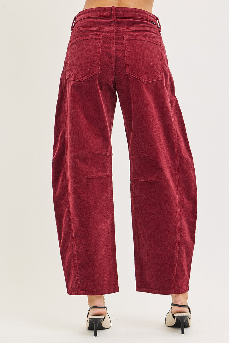LILITH CORDUROY BARREL PANTS
