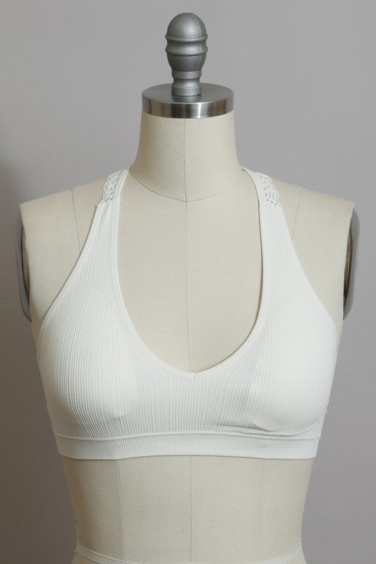 LACE RACERBACK BRALETTE