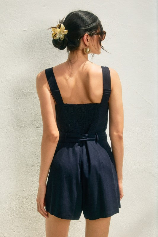 BROOKE LINEN ROMPER