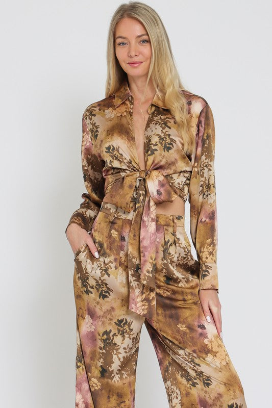 WHITNEY TIE FRONT TOP